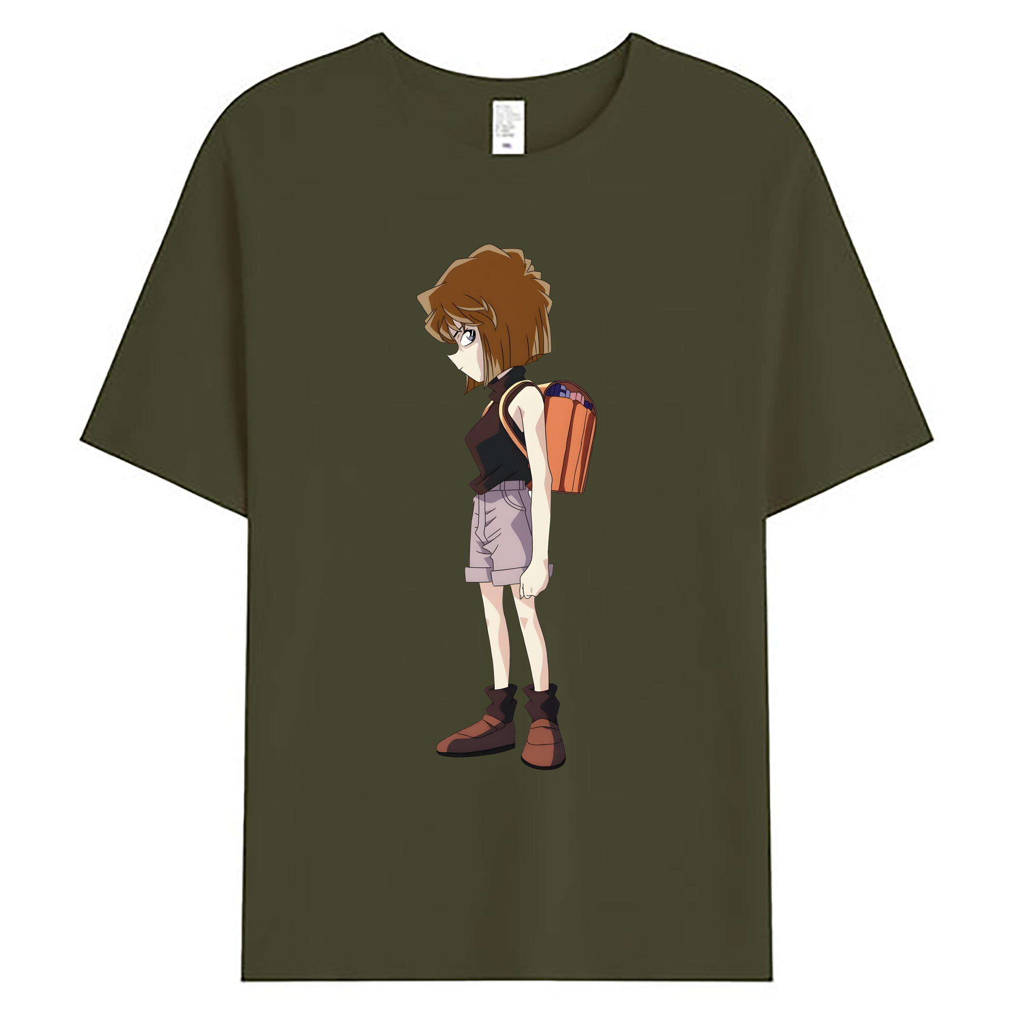 （画像用） 名探偵コナン 灰原 哀 はいばら あい Detective Conan Anita Hailey、Vi Graythorn Haibara Ai 綿100％ メンズ半袖Tシャツ｜肌触りやわらか＆通気性